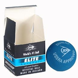 Dunlop Elite Doubles Hartschale Squash Ball, Single Ball – p700202