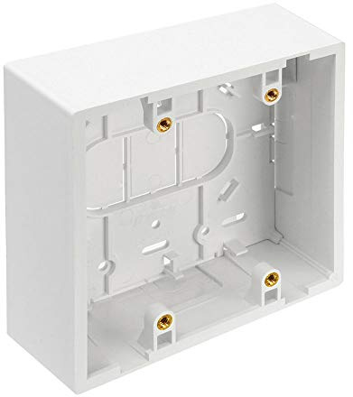Leviton Surface Mount Backbox, Dual Gang, 1.89, 42777-2WA, White
