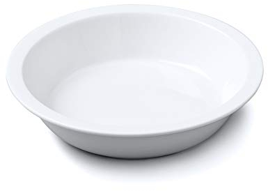 Wm Bartleet & Sons Plat à tarte rond en porcelaine avec bord pour croûte, blanc, 20 cm