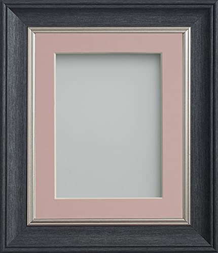 Frame Company Drummond Range Charcoal 20x16 inch Picture Photo Frame with Pink Mount for Image A3 * Choice of Sizes* Fitted with Real Glass