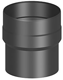Ofenrohr-Übergangselement Erweiterung von Ø 180 auf Ø 200 mm, schwarz