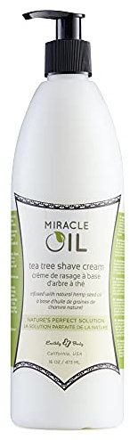 Earthly body Miracle Oil Tea Tree Shave Cream - 16oz / 473ml