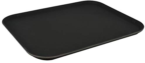 Argon Tableware Black Non Slip Serving Tray - 35x45cm (14x18'') - Pack of 6
