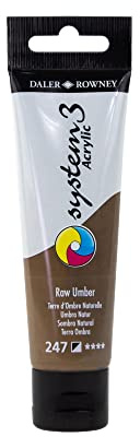 Daler-Rowney System3 Acrylic Paint, Plastic Tube, 2oz - 59 ml, Raw Umber