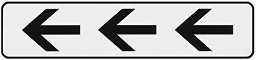 Metafranc 504000 Plaque adhésive avec flèches directionnelles 200 x 48 mm/signalisation/panneau d'information/plaque de porte/marquage commercial/marquage de terrain/orientation /