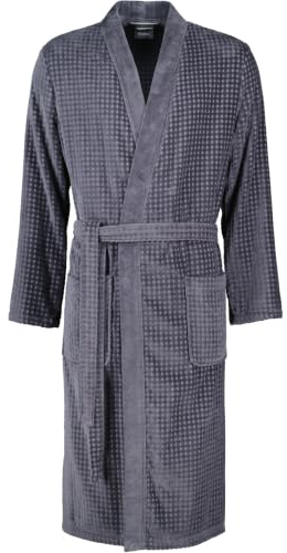 Cawö Home Bademäntel Herren Kimono 3714 anthrazit - 774 XL
