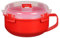 Sistema rot/transparente Mikrowellenbrei-Schüssel, 850 ml, mehrfarbig