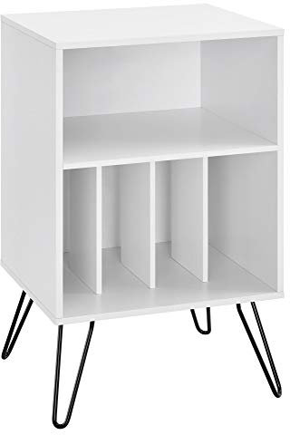 Ameriwood Concord Turntable Stand, Wood Look White