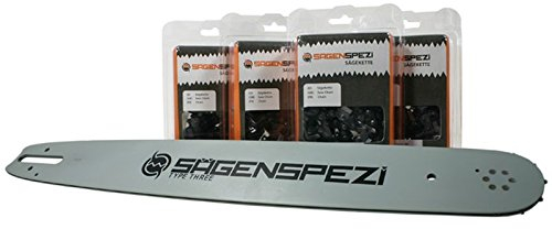 50cm Sägenspezi Schwert-Set Drive mit 4 Vollmeißelketten 3/8 72TG 1,6mm passend für Stihl MS 462 MS462