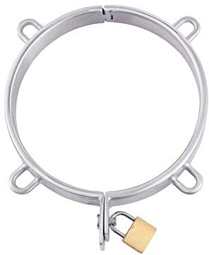 Roluck Metall Halsband Halsreif Halsfessel Bondage Sex-toys Sexspielzeug SM Erotische Halsfessel für Frauen(Ø 13.2cm)