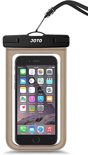 JOTO Waterproof Phone Pouch Cellphone Dry Bag Case for iPhone 16 15 14 13 12 Pro Plus Max XR X 8 7 6S SE, Galaxy S23 S22 S22+ S21 up to 7 -Crystalblack