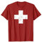 Schweizer Vintage Kreuz Flagge Schweiz T-Shirt