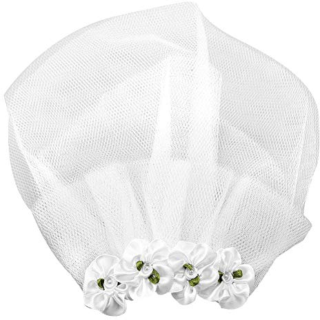 Ichiias Pet Hochzeit Schleier Hund Blume Kopfschmuck Schleier Clip Kostümzubehör(L)