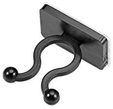 sourcing map Twist Lock Cable Wire Ties with Sticker Nylon U Shape Save Place 7mm Dia Black 50pcs