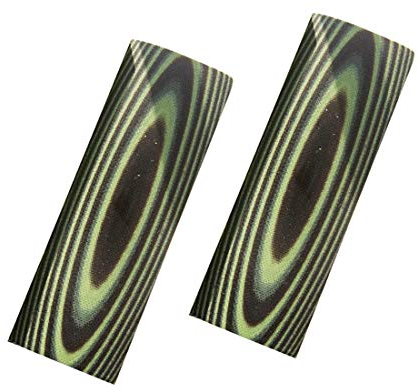 2 pezzi G10 manico per coltello micinetto bilance lastre coltelli materiale per utensili fai-da-te personalizzato per coltelli che fanno lame in bianco (Verde fluorescente&Black)
