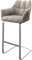 Barstuhl Yulo-Flex Freischwinger flach Edelstahl Vintage Taupe