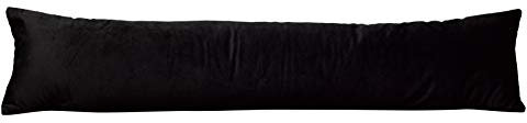 Classic Home Store Velvet Draught Excluder French Patio Door Extra Long Soft Draft Stopper 3ft (Black)