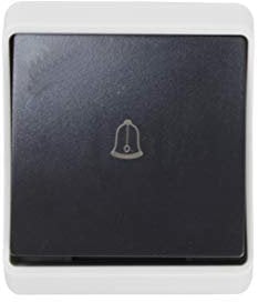 Pulsante campanello esterno impermeabile ip54 nero