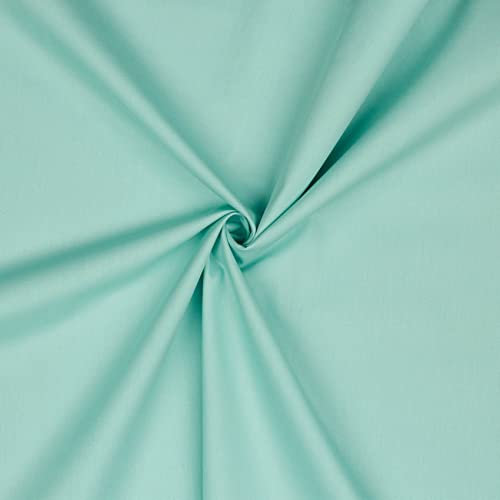 VmG-Store Baumwollstoff Uni 100% Baumwolle Oeko-Tex Meterware ab 50cm über 70 Farben zur Auswahl (051 Hellminze, 50 x 148cm)