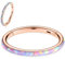 hengkaixuan 16G Conch Hoop Ring Septum Schmuck Nahtloser Clicker Ring Daith Ohrringe Chirurgischer Stahl Turm Tragus Conch Piercing Schmuck Kleiner Hoop Ohrring Nasenring Roségold 6mm Lila Opal