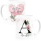 SpecialMe® Kaffee-Tasse mit Name und Spruch mit Herz Initiale Monogramm Dankeschön personalisierte Geschenke Ärztin weiß Keramik-Tasse