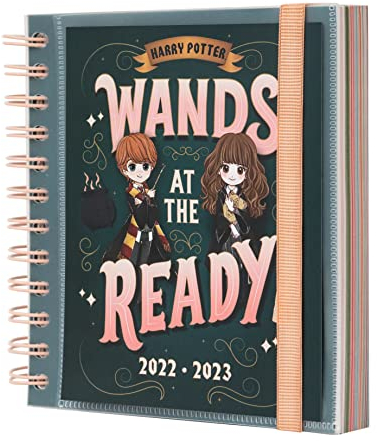 Grupo Erik Schulplaner 2022 2023, Harry Potter Schulkalender 2022 2023, Schülerkalender, Studentenkalender, Terminkalender 14x16 cm, ein Tagesplaner für die Schule, Harry Potter Fanartikel