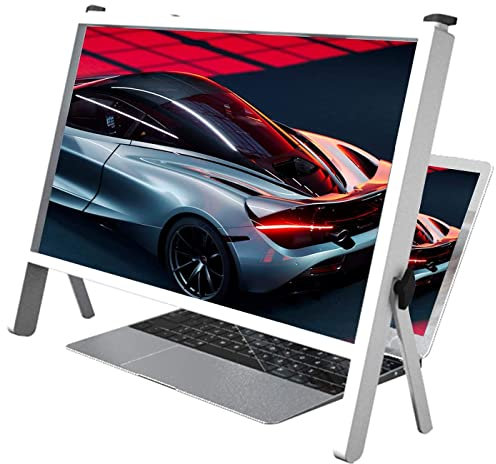 LEIYTFE Bildschirmlupe Für Laptop/Computer/Notebook Schutzhalter, 21 In 3D-Verstärker-Expander Für Spiele/Videos/Filme/Lesen, Unverzichtbar Für Senioren (Color : White)