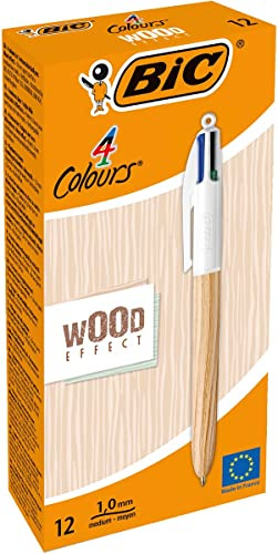 Kugelschreiber BIC 4 Farben Holz
