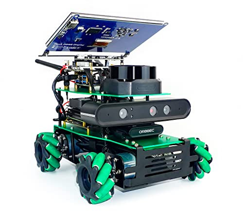 Yahboom ROS2 Robot Jetson Nano 4GB Sub Mecanum Programmazione Docker Python Apprendimento Kit robotico Mappatura Lidar Navigazione Profondità Immagine Analisi 3D (Nano Advanced Ver-with Nano)