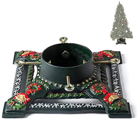 Ventray Support de Sapin de Noël avec réservoir d'eau, Support Universel Classique et Robuste pour Troncs d'arbres de Noël artificiels, Support de Base de Sapin de pin pour Vrais Arbres, Étoiles