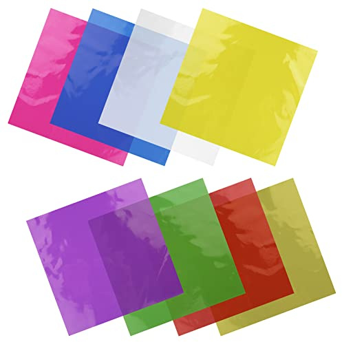 120Pcs Colored Cellophane Sheets, 7.5x7.5 Inch Colored Cellophane Wrap for Candy, Colored Transparency Sheets for Food, DIY Arts Crafts Decoration (8 Colors) | Colored Cellophane Sheets for Candy, Colored Transparency Sheets for Food, DIY Arts Crafts Decoration