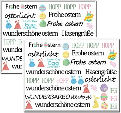 Kerzentattoo kerzen tattoofolie für bis zu 140 Kerzen Kerzentattoo-Folie verschiedene Motive Wasserschiebefolie |dekorieren Sprüche Glückslicht Lieblingsmens Wunschlicht Kerzenfolie(Ostern)