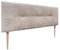 DHOME Kopfteil Natürliche Wolle Finish mit Knöpfen gepolstert Kopfteil Bett Schlafzimmer gepolstert Bettwäsche Winter Luxury (Beige Wolle, 160x105cm (150/160))