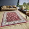 freundin Home Collection Djamila Orientalischer Teppich – Orientalisch Kurzflor Wohnzimmerteppich Weicher Orient-Teppich Klassisch für Schlafzimmer, Esszimmer, Wohnzimmer, Flur – Rot, 160x230cm