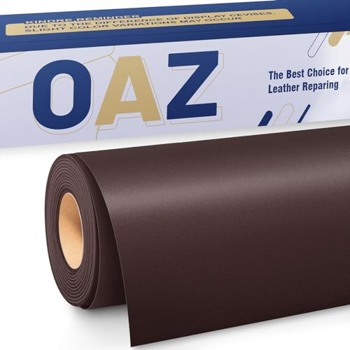 OAZ Leder Reparatur Patch, 40x80cm Lederflicken Selbstklebend Leder Reparatur Patch, für Möbel, Sofas, Autositze, Handtaschen, Jacken, Leder Renovierung, Dunkelbraun