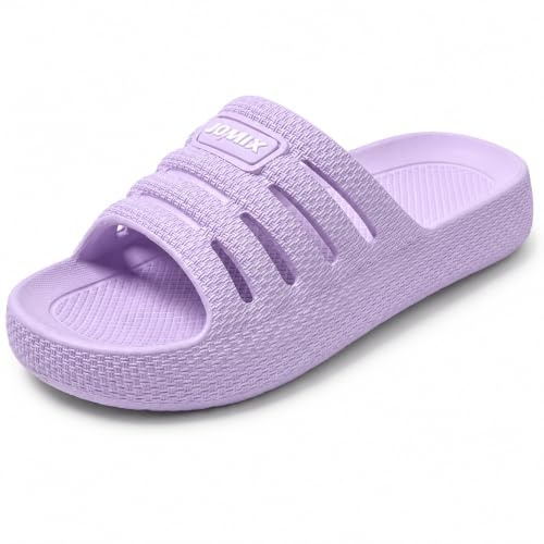 JOMIX Badelatschen Damen Sommer Badeschlappen Slides Weich Schlappen Gummi Sandalen rutschfest Strand Schwimmen Pantoletten Indoor Outdoor