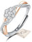 925 Sterling Silver Rings, Adjustable Open Ring Eternity Thumb Rings for Women Girls Flower Cubic Zirconia Twist Ring for Wedding Promise Anniversary, with Jewellery Box, Rose Gold