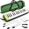 CAHAYA 32 Teclas Melódica para Niños, Instrumento Melódica con Bolsa de Transporte, Adecuado para Principiantes y Estudiantes, Regalo Musical para Niños y Niñas, Color Mostaza verde, CY0356
