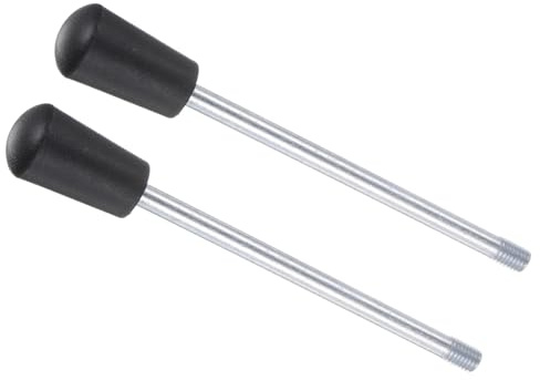 CoCud Revolving Crank Clamping Handle, M10 Male Thread 185mm Length, Chrome Plated Long Arm Handwheel Handle Knob Black - (Applications: for Lathe Machinery), 2-Pieces