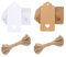Kraft Paper Gift Tags 100PCS Brown Gift Tags for Crafts and Christmas Lovely Hollow Heart Wedding Favour Name Tags with 20M Jute Twine String (White+Brown-100Pcs)