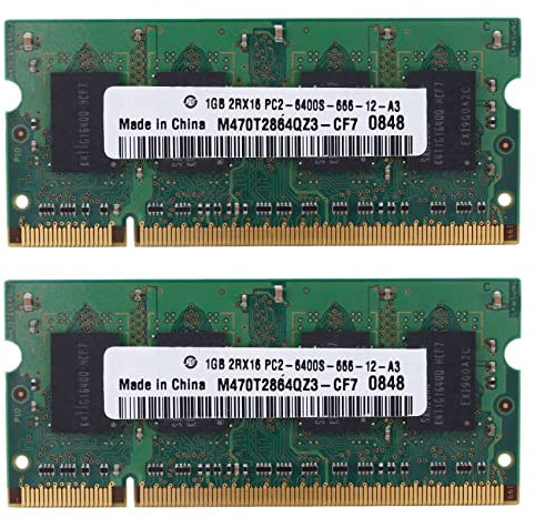 ISTOVO 2X Memoria RAM para Portátil DDR2 1GB 2RX16 800MHZ PC2-6400S Memoria para Portátil SODIMM de 200