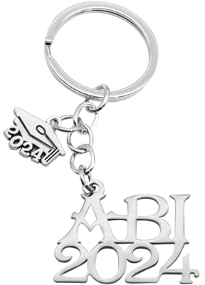 Abitur 2025 Geschenke,Abschluss Prüfung Glücksbringer Schlüsselanhänger,ABI 2025 geschenk Bestandene Graduation Abschlussgeschenk Edelstahl Letter Keychain Decorations,Mädchen Jungs Prufüng Souvenirs