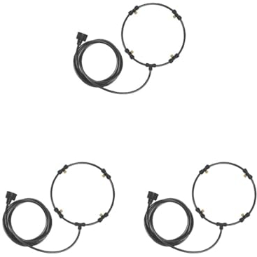 NeaxgeandX 3 juegos de sistema de rociador de niebla de agua, kit de ventilador de nebulización para refrigeración de patio y jardín, 16 pulgadas, negro, 16 pulgadas