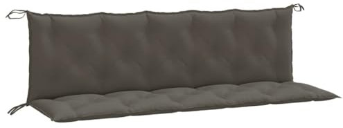 vidaXL Gartenbank-Auflagen 2 STK. Melange Dunkelgrau 180x50x7 cm Stoff