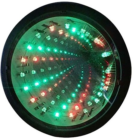 WATIIFUFU 1stk Tunnellicht Wandleuchten Dekoration Magnetische Fensterscheibe Sinnestunnel Uhr Nachtlicht Sensorisches Spiegellicht Kinderspielzeug Runder Spiegel Plastik