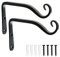 JunGG Pflanzenhalterung Blumenampelhalter 15 cm Eisen Hängender Pflanzenhalter Wandhaken Blumenampel Wandpflanzenhaken für Pflanzer Vogelhäuschen Laternen Windspiele Wandleuchter, 2er Pack