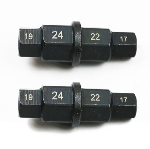 GERUI 2 pcs Motorrad Vorderachse Rad Sechskantachse Werkzeug,Motorrad-Spezial-Einsatz | 10 mm (3/8) | 17-19 - 22-24 mm | für SteckachseYamaha, für Kawasaki, für BMW, für Honda