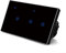 Touch Light Switch,Smart WiFi Touch Switch Tempered Glass panel LED Light Switch(3 Gang-Black)