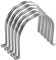 sourcing map Lot de 10 colliers de serrage de 150 mm M150 en forme de U, sangle de tuyau rigide en acier inoxydable, support en forme de U avec deux trous pour tuyau, tuyau, fil de fixation