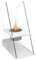 Avilia Chimenea de bioetanol de Mesa Blanca 3 kW con depósito de 1,5 l – Diseño Elegante y Compacto Espacios – Ideal para Calentar y para Hacer el Ambiente más Acogedor